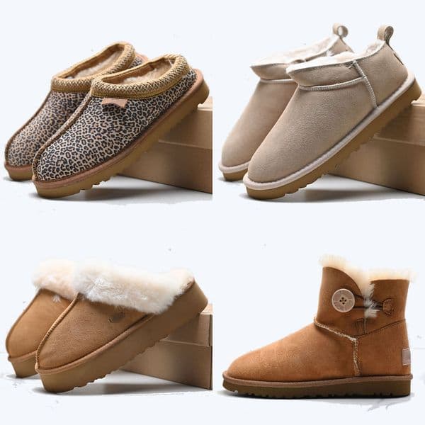 Tazz Slippers Tasman Boots Valentine's Day Designer Platform Fur Slides Chestnut Mustard Seed Classic Ultra Mini Boot Suede Wool Winter LX1042A
