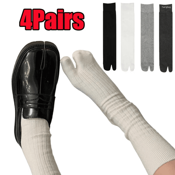 Men's Socks Split Toe Woman High Quality Cotton Solid Color Simple Comfortable Soft Two-Toed Finger Japanese Mid Tube Tabi Winte