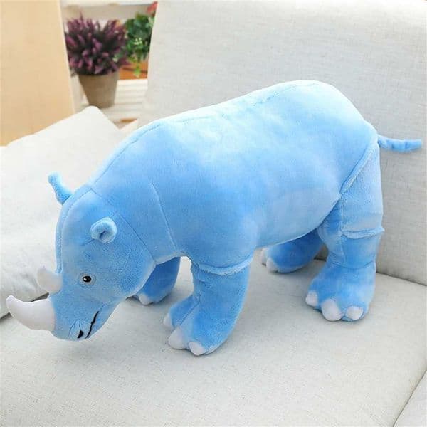 Big Plush Rhinoceros Toys Lifelike Stuffed Animal Pillow Zoo Dolls Baby Cushion Rhino Plush Toys Kids Girl Christmas Gift 50% off online