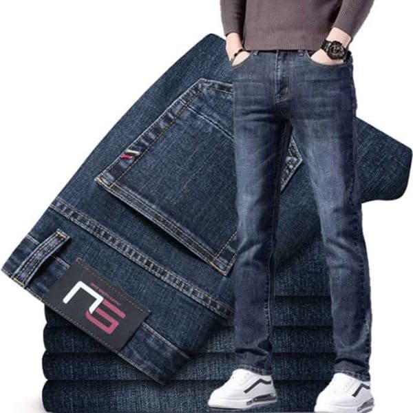 Men Autumn Loose Straight Elasticity Jeans Male Korean Style Versatile Slim Fit Denim Pants Vintage Smart Casual Black Trousers Z251008