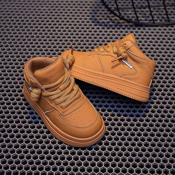 Kids Basketball Shoes for Boys High Top Board Shoes Kidsnest Girls White Black Brown Sneakers Children Footwear Shoes Sizes US9C-US5Y K1142