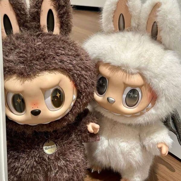 Original The Monsters Large Labubu Angel In Clouds ZIMOMO I Found You Cute Vinyl Face Doll Big Tall 58Cm Plush Toy