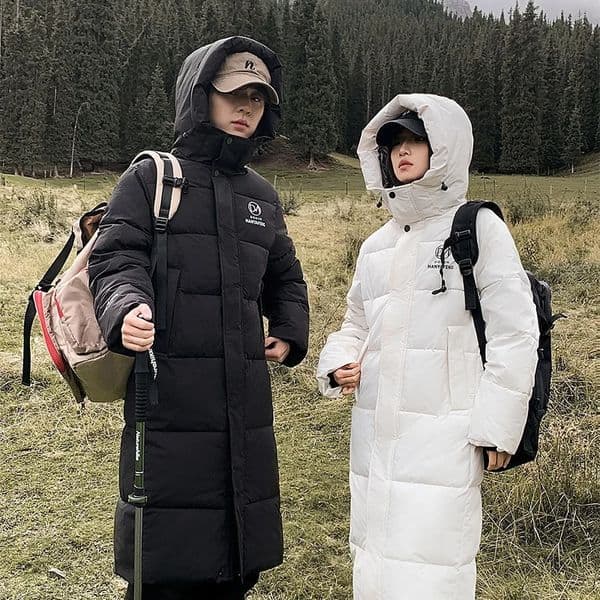 30 Winter Mens Down Jacket Long Kneelength Thickened Warm Puffer Parka White Duck Down Hooded Business Casual Coat 251018