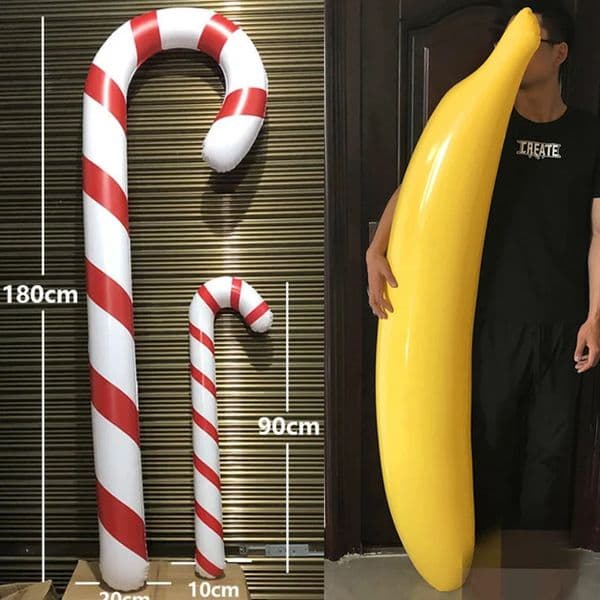 2025 Giant banana Decoration Inflatable Christmas Canes Lollipop Balloon for Home Party Ornaments Bar Atmosphere Props 251020