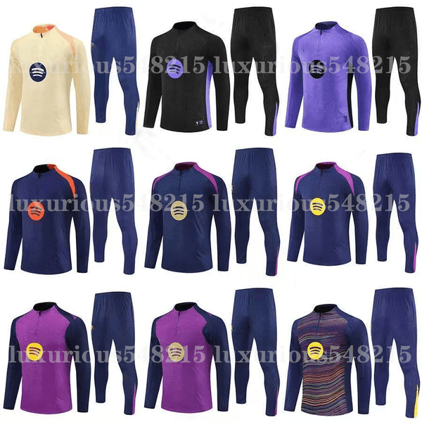 25 26 PEDRI TRACKSUIT Camisetas de soccer training suit GAVI 2025 2026 Half Zip LEWANDOWSKI men and kids SET tracksuit outfit 999