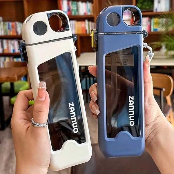 350ML LeakProof Insulated Water Bottle with Straw Durable Plastic Sports Cup for Outdoor Activities Travel Birthday Gifts X2510211