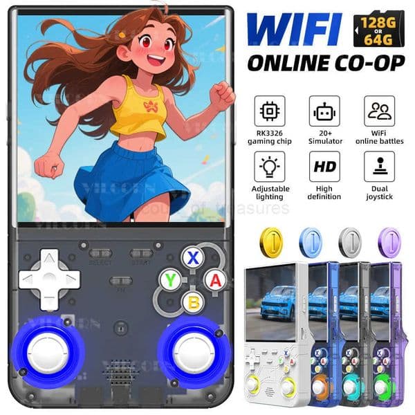 2025 R36Ultra Handheld Game Player Linux System 4inch IPS Portable Video Game Console For PSPGBADC WiFi Enabled RGB Joystick M251021