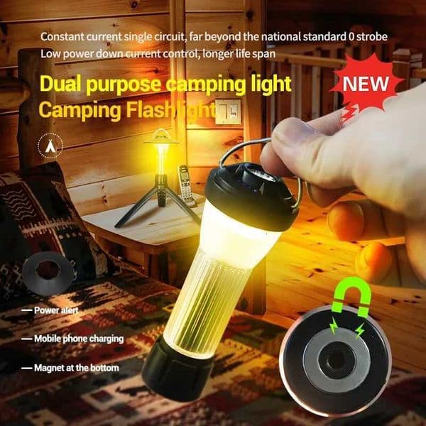 XPELED Rechargeable Flashlights 100 Lumens Brightest Powerful Camping Light with Magnet Hanging Outdoor Waterproof Work Light X251021
