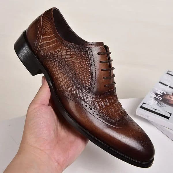 Men casual shoes Brock Oxford retro leather men formal spring and autumn s for 251021