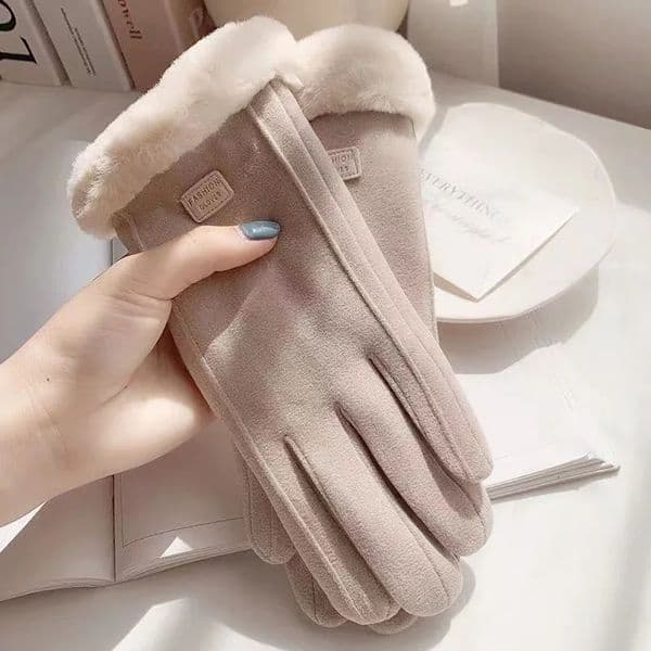 Womens Winter Touchscreen Gloves Thermal Plush Lined Riding Mittens Cute Commuting Motorcycle Warm Cold Weather 251020