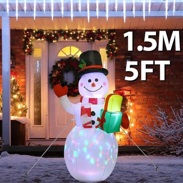 15M Christmas Inflatable Santa Claus And Snowman Builtin LED Lights Indoor And Outdoor Inflatable Party Garden Decoration USBXJ251021