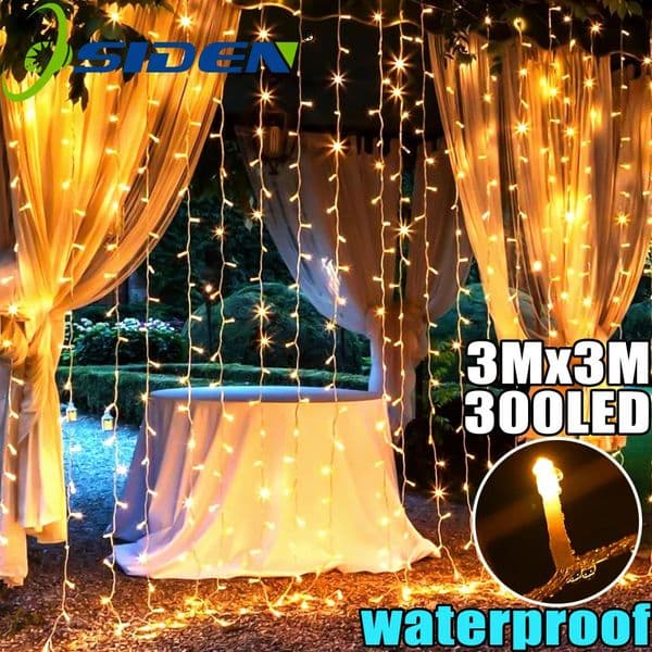 LED Curtain Light String 220V Holiday Curtain Garland Lights Indoor Outdoor Room Christmas Decoration Fairy Lights 251021