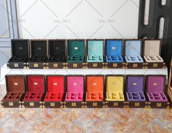 Designer Cosmetic Case Coffret Jewelry Box Luxury Designer Volt Leather Watch Case Box 8 Mens Watch Organizer Jewelry Storage Boxes Womens Rings Tray Case