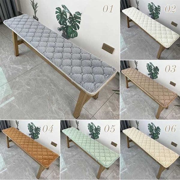 Winter Thicken Plush Long Bench Cushion Soft Plush Chair Mat Sofa Card Seat Cushion Lounger Chair Long Seat Pad X251021