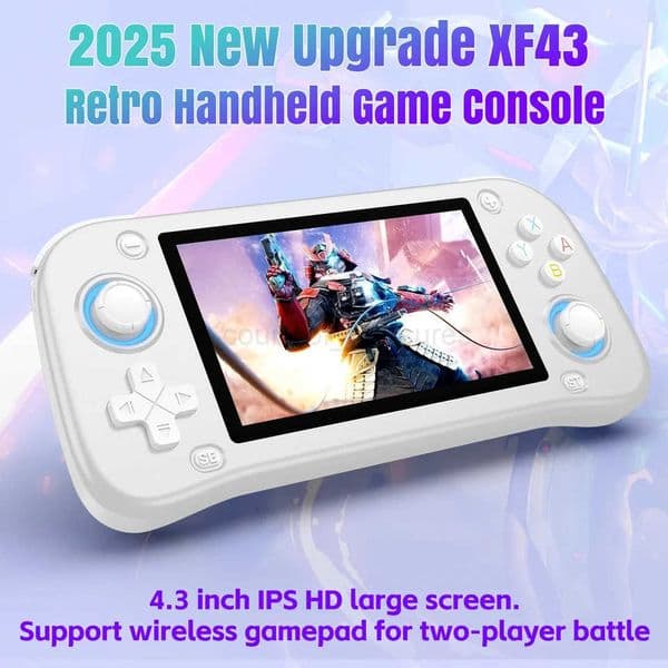 XISKT Open Source XF43 Retro Handheld Game Console 43 IPS Screen Linux System Game Players RK3128 Chip Portable Video Player M251021