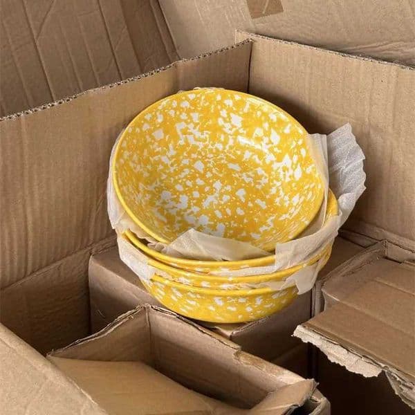 Ink Splashing Noodles Luosifen Wide Mouth Large Capacity Retro Salad Ceramic Heatresistant Microwave Rice Bowl S251021 12545