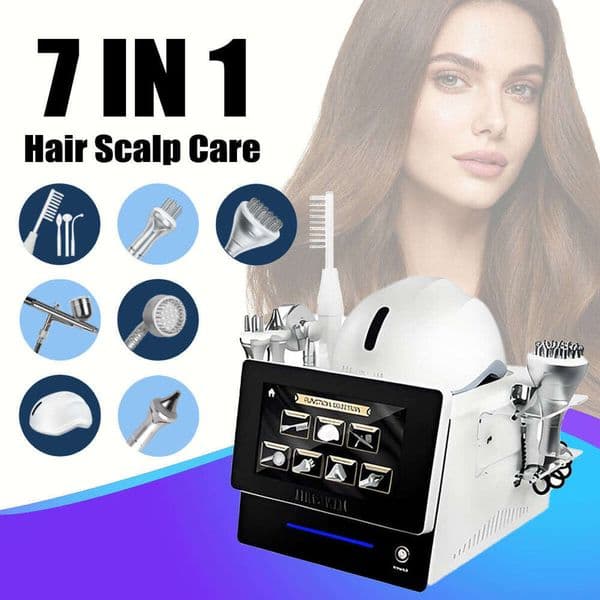 Salon Use High Quality 7-In-1 Scalp Care Anti-Hair Loss Machine Activate Hair Follicles Reduce Hair Loss Treatment Hair Growth Therapy Machine For Hair Clinic Spa Salon