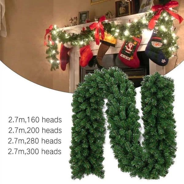 27M Artificial Rattan Wreath Decor Pine Tree Christmas Decoration For Kids Home Navidad Xmas Pine Tree Rattan Hanging OrnamentXJ251021
