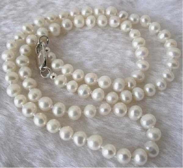 Pearl Necklace Jewelry Real Natural 8-9mm White Akoya Cultured Pearl Jewelry Necklace 30''