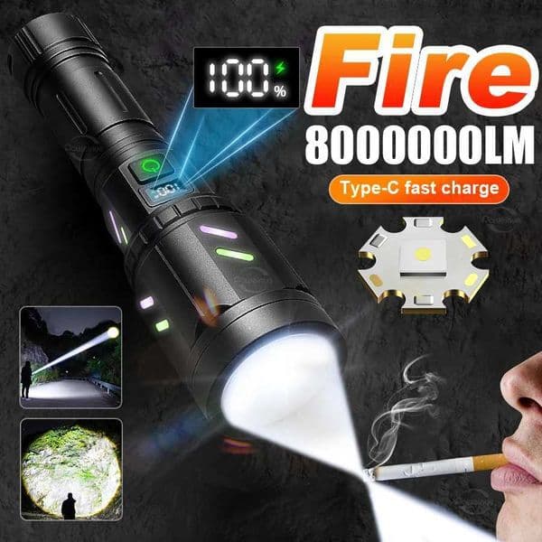 Ultra Powerful Flashlight Concentrating Ignition Flashlight Waterproof Military Tactical Lamp Outdoor Camping Adventure Torch X251021