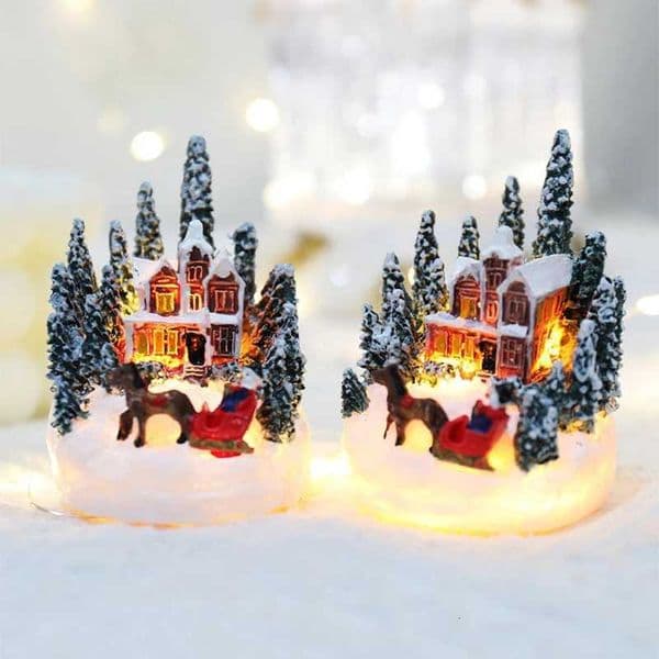 Christmas Decorations LED Night Lights Luminous Micro Landscape House Childrens Creative Gift Christmas New Year OrnamentsXJ251022