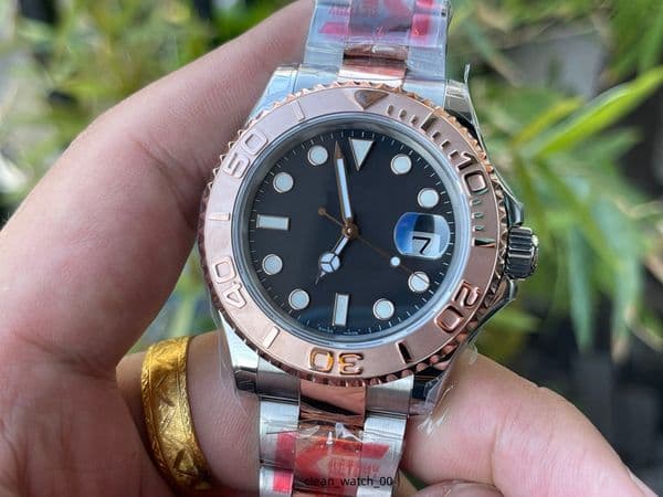 KF Factory Watches 268621, diameter 37MM, 2236 movement, black dial, gold bezel, 904L stainless steel strap, suitable for Wristwatches