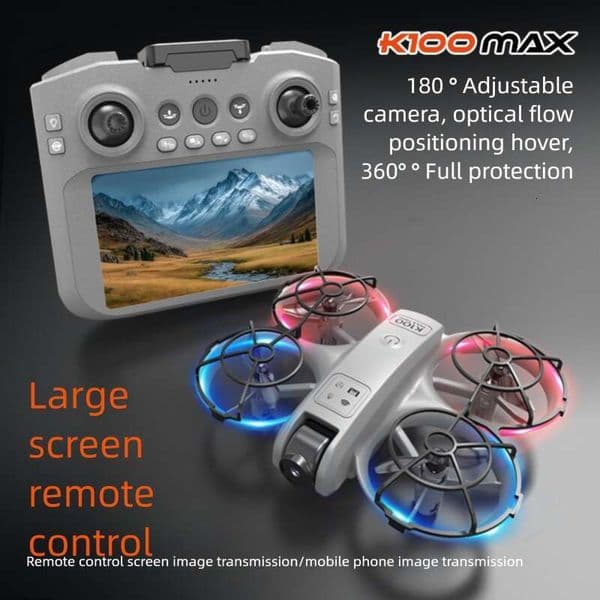 K100max Mini Drone with Screen Control Lighting Full Protection Aerial Photography GT3 Aircraft Toy
