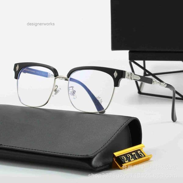 designer luxury crome chrome hearts heart glasses for men women Chromeheartsglases chromehearts Kro Home Jay Chou Same Style Myopia Eyebrow Glasses Frame Hig 96MR