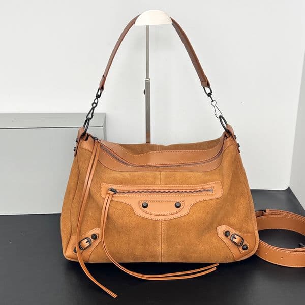 designer Le city moto bag tote bag luxury bag Suede bag Motorcycle bag Vintage Tassel Lady Real Leather handbag Designer Purse Shoulder Crossbody Motorcycle Bag