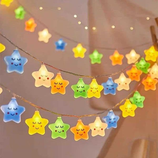 LED Lights String Star Garland Lamp USBBattery Powered For Living Room Outdoor Garden Camping Wedding Christmas Party DecorXJ251022