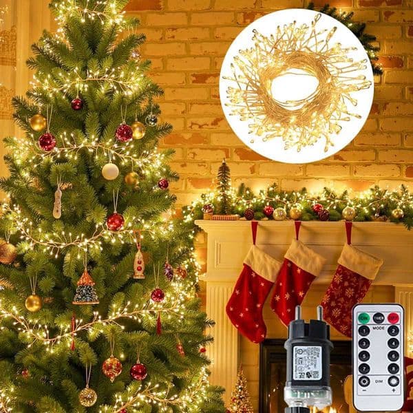 6M50M LED Silver Wire String Fairy Cluster Lights Christmas Tree Light Outdoor Garland New Year Street Home Party Wedding DecorXJ251022