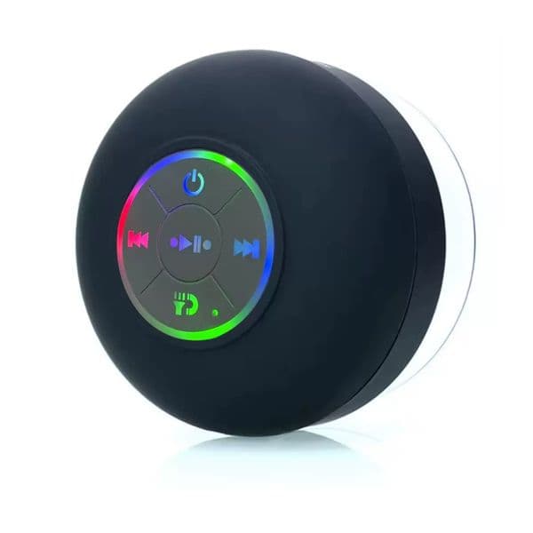 Portable Wireless Bluetooth Speaker LED IPX4 Waterproof Loudspeaker Outdoor Bathroom Large Suction Cup Mini Stereo Sound Box