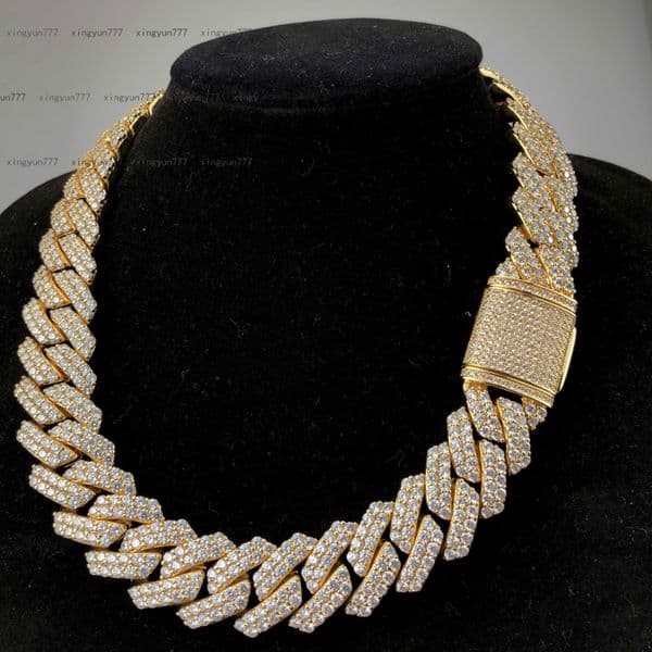 12mm 14mm Newest Box Clasp Micro Prong Iced Cuban Link Necklaces Chains Choker Luxury Bling Jewelry Fashion Hip Hop for Men