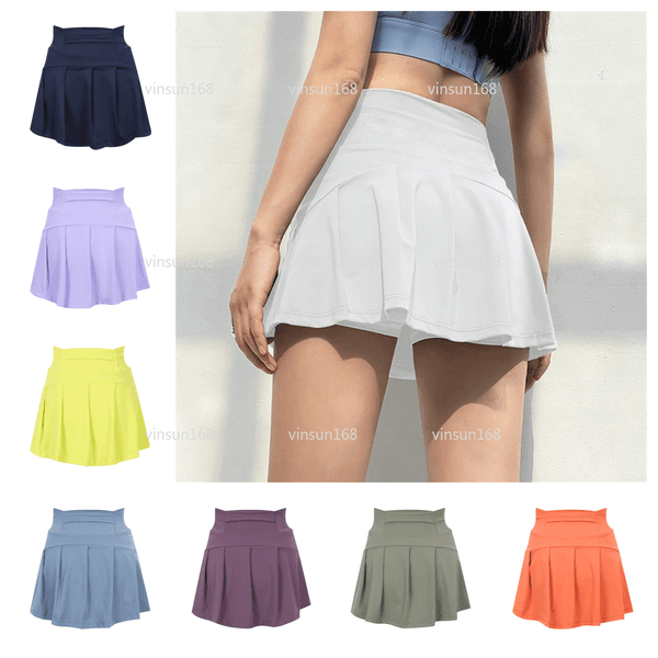 Design Women's Tennis Golf Skirts High Waisted with Pockets Inner Shorts for Athletic Skorts Sports Running Comfortable Anti glare Quick Dry Breathable Sports Skirt