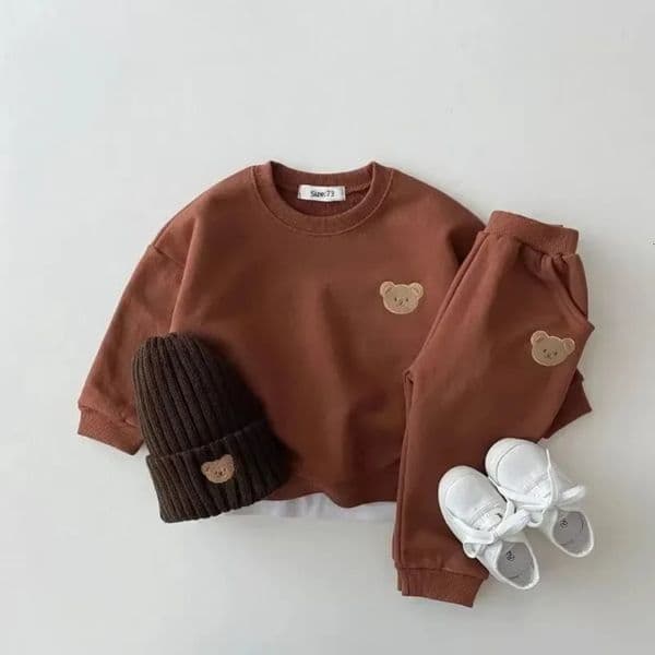 DGUKYM Kids Sports Bear Suits Fashion Toddler Baby Boys Girl Fall Clothes Sets Clothing Set Sweatshirt Pants 2pcs Outfits 251016BJ