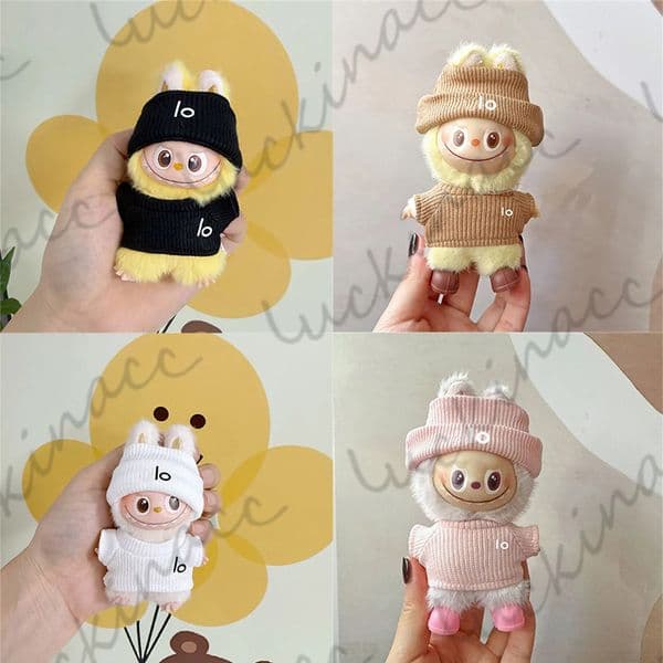 Colorful LABUBU Clothes Doll Apparel Designer Dolls Clothing Labubu Clothing Kids Toys Luxury Knitted Sports Suit LBB 2PCS Doll Outfits