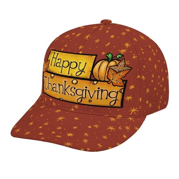 Thanksgiving Designer Bucket hat Funny Novelty Hat Golfing Sport, Breathable Golf Snapback Hats for Men Women Customizable T14