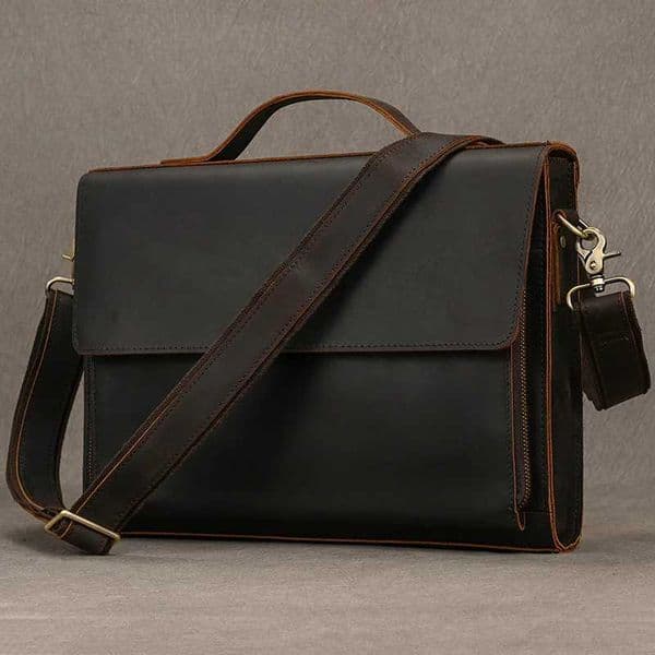 Luufan Genuine Leather Mens Briefcase Bag Fit 14 Laptop Business Handbags Daily Working Tote Cow Leather Male Computer bags W251022