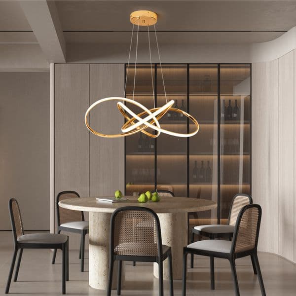Modern Ring LED Chandelier Dimmable For Tables Dining Living Room Bedroom Kitchen Island Pendant Lamp Home Decor Lusters Fixture