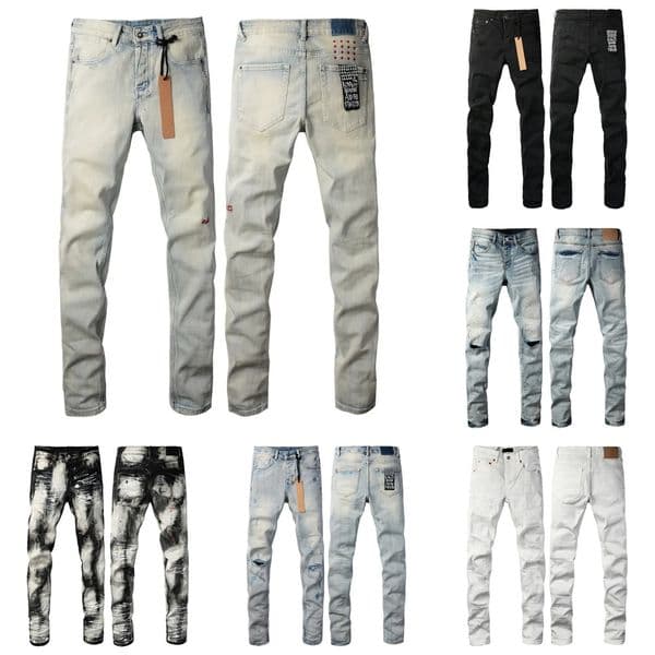 designer jeans ksubi jeans High quality Fashion wash tvintage ripped straight leg jeans personality street jeans 28-40 High Quality Straight Retro Ripped Jean 72b