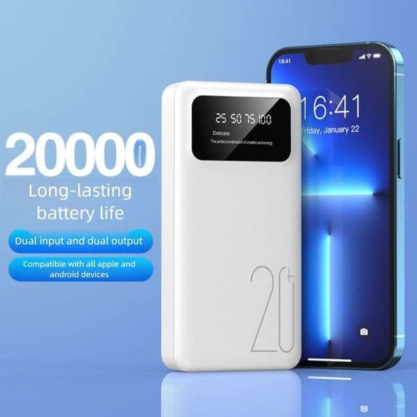 Large Capacity 20000mAh Outdoor Portable Power Bank Mobile Charger