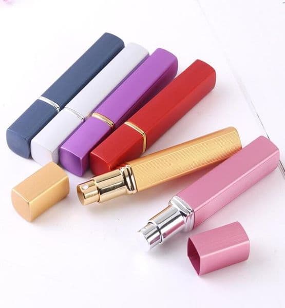 12ML Portable Travel Atomizer Perfume Oils Aluminum Essential Refillable Colorful Atomiser Spray 6 Colors Diffusers Bottles Spray 5039279