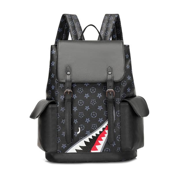 2025 new Fashionable vintage pattern backpack college style unisex backpack large-capacity laptop bag dirt-resistant color-blocking schoolbag