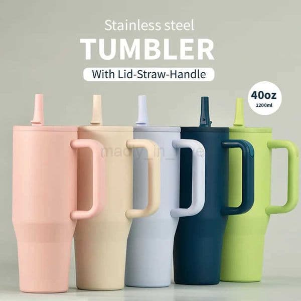 40 Oz Vacuum Flask Cup Thermos water Bottle Thermal Mug Large Capacity Stainless Steel Cold and Hot Tumbler Travel Car coffee M251023