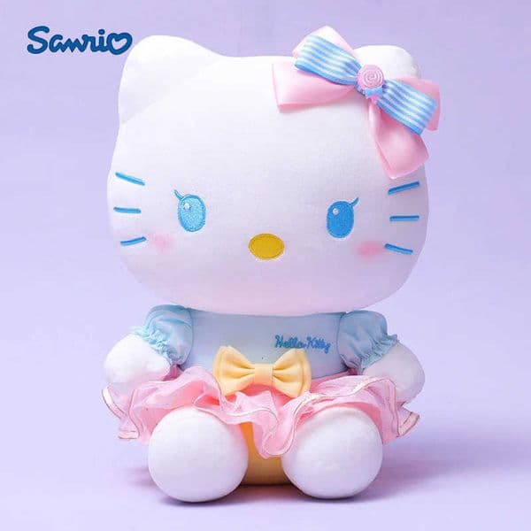 Sanrio Hello Kitty Stuffed Plush Toy Candy Color Cute Girls Kawaii Plushier Cartoon Doll Car Decoration Pillow Gift For Kid Baby L251023