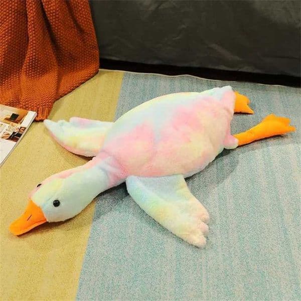 2026 New Cushions 50190Cm Kaii Colorful Giant Duck Plush Toy Big Stuffed Animal Goose Doll Sleep Hug Pillow Cushion Childrens Gifts Room Decor Z260131 Toys