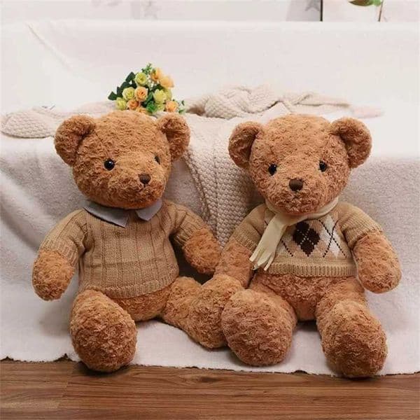 Stuffed Plush Animals High Quality Toy Cute Cartoon Sweater Teddy Bear Plush Toys 50cm75cm Stuffed Plush Animals Bear Doll Birthday Gift For Children