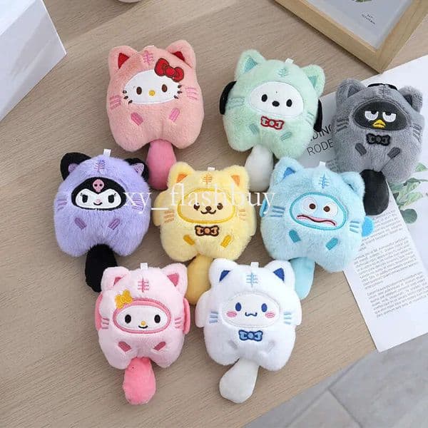 Wholesale cute mini Kuromi backpack plush keychain couple doll