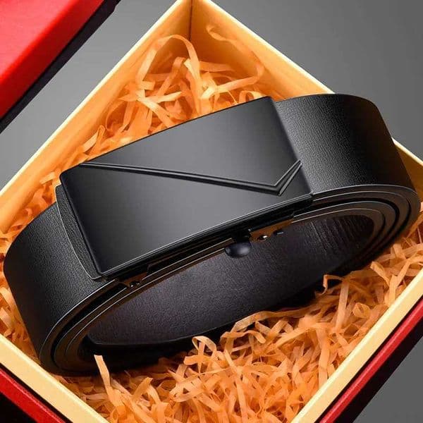 Fashion Simple Mens Business Automatic Buckle Belt Highquality Mens PU Belt Suitable For Formal Occasion Clothing AccessoriesXJ251023