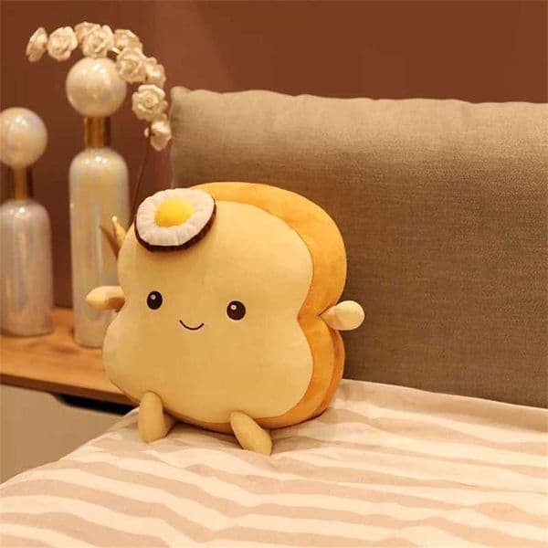 2026 Black Friday 25CM Cute Creative Toast Stuffed Pillow Soft Kawaii Bread Plush Toy Simulation Food Doll Sleep Pillow Cushion Gift
